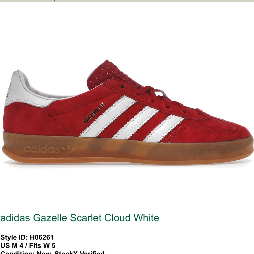 adidas Gazelle Scarlett Cloud White